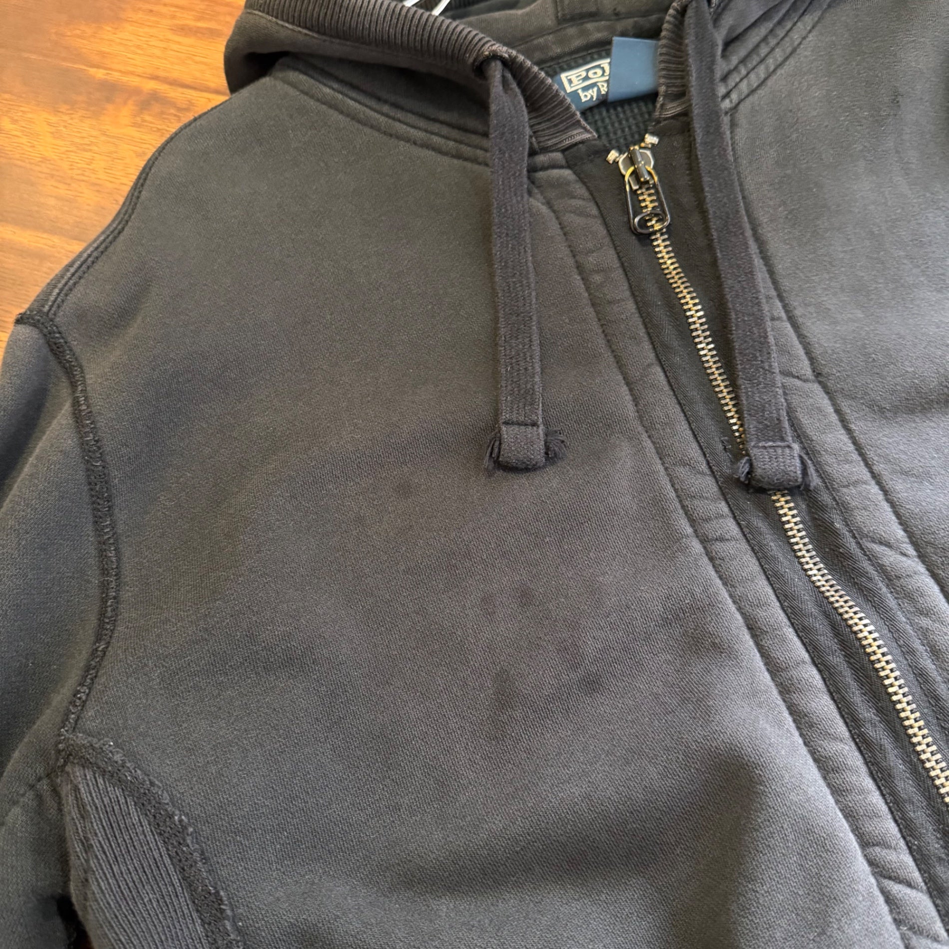 2000s Polo Ralph Lauren "BLACK" Double Face Zip-Up Hoodie
