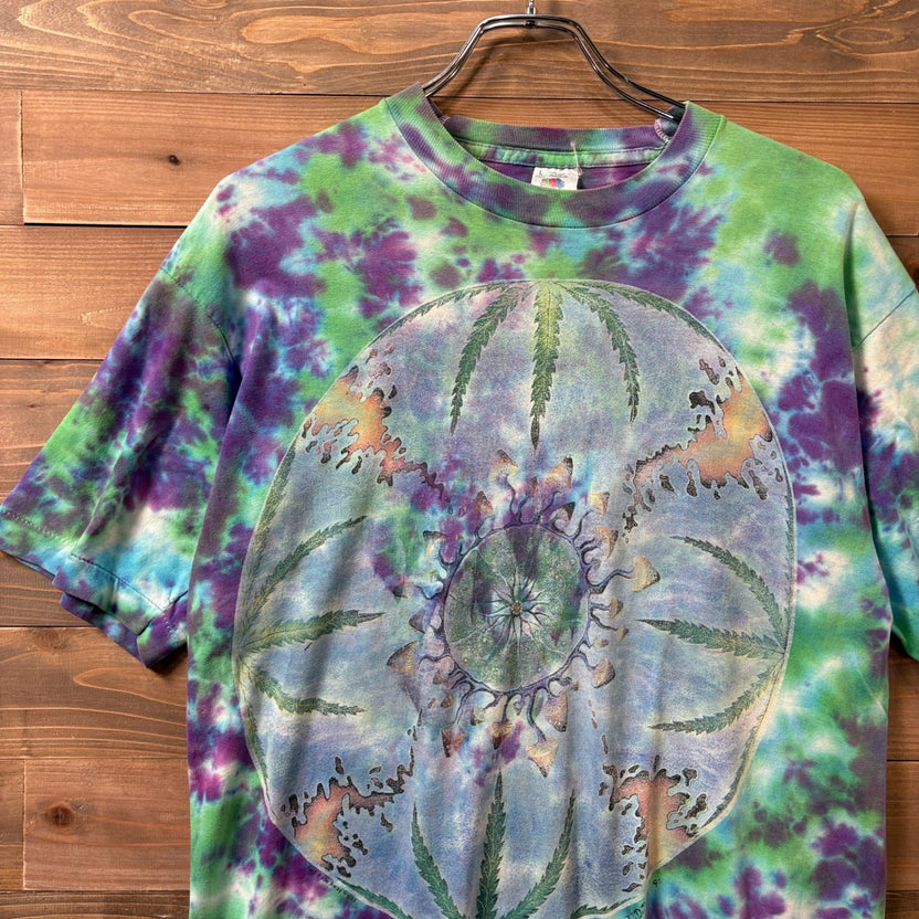 1990s FOTL "Mike Dubois" WEED ART Tye-Dye T-Shirt