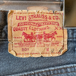 1980s Levi's 501-0658 "Yarn-Dyed" Black Denim Pants