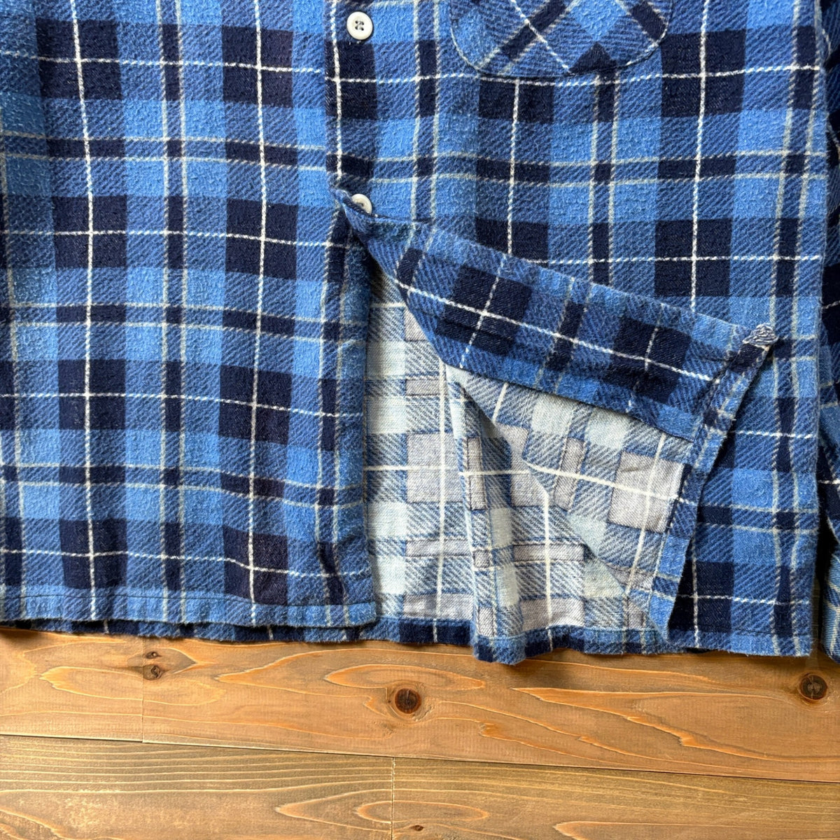 1950s Penney's "Blue" Printed Flannel Shirt