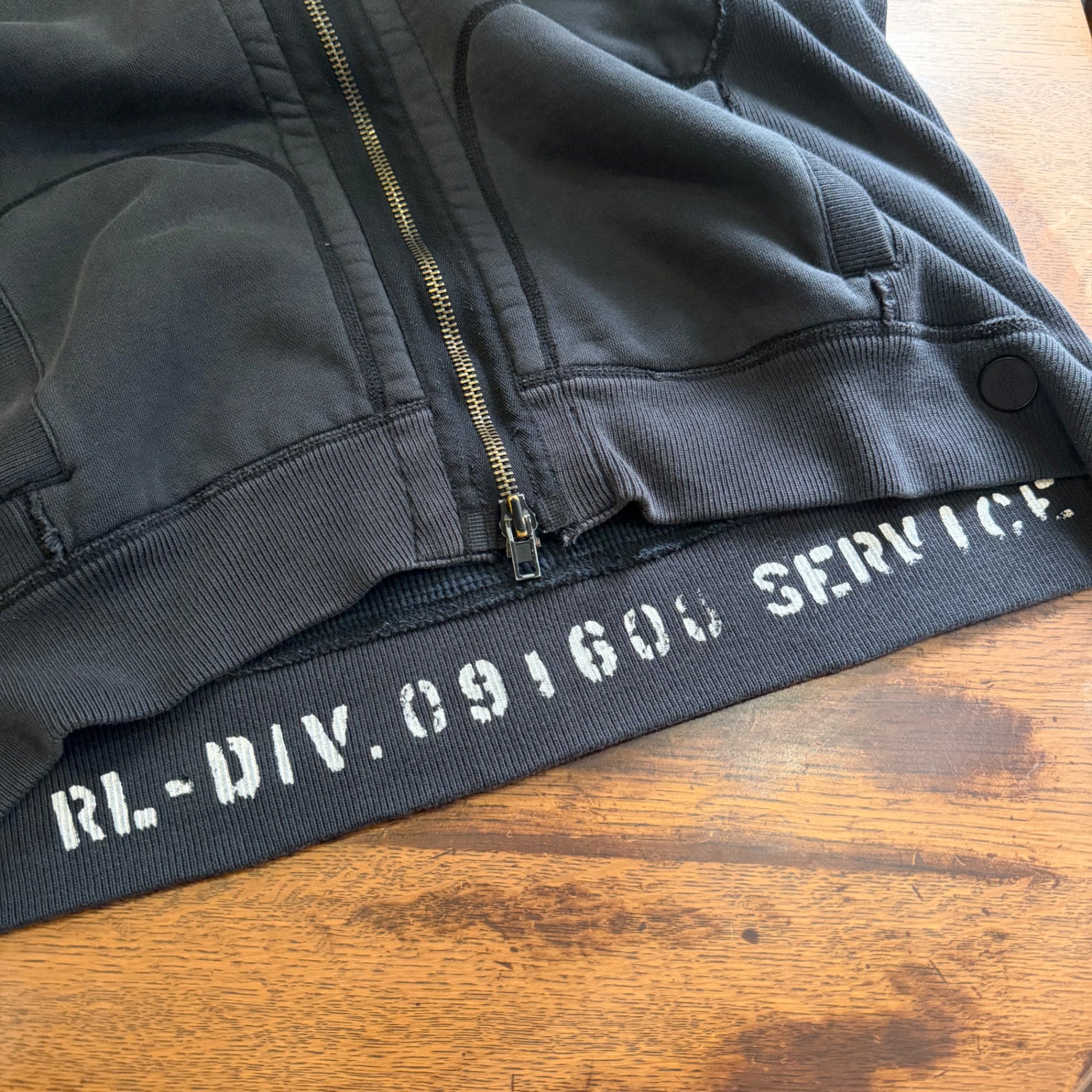 2000s Polo Ralph Lauren "BLACK" Double Face Zip-Up Hoodie