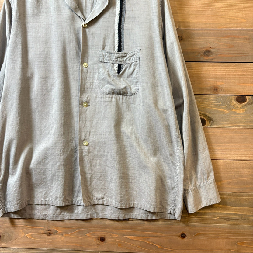 1960s TOWNCRAFT "Open Collar Cotton Shirt"