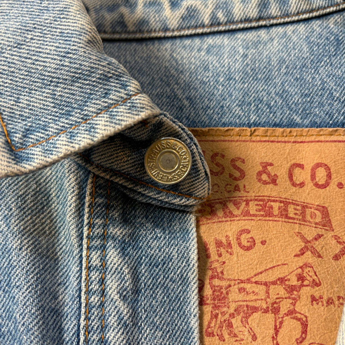 1990s Levi's "A-2 TYPE" Denim Flight Jacket