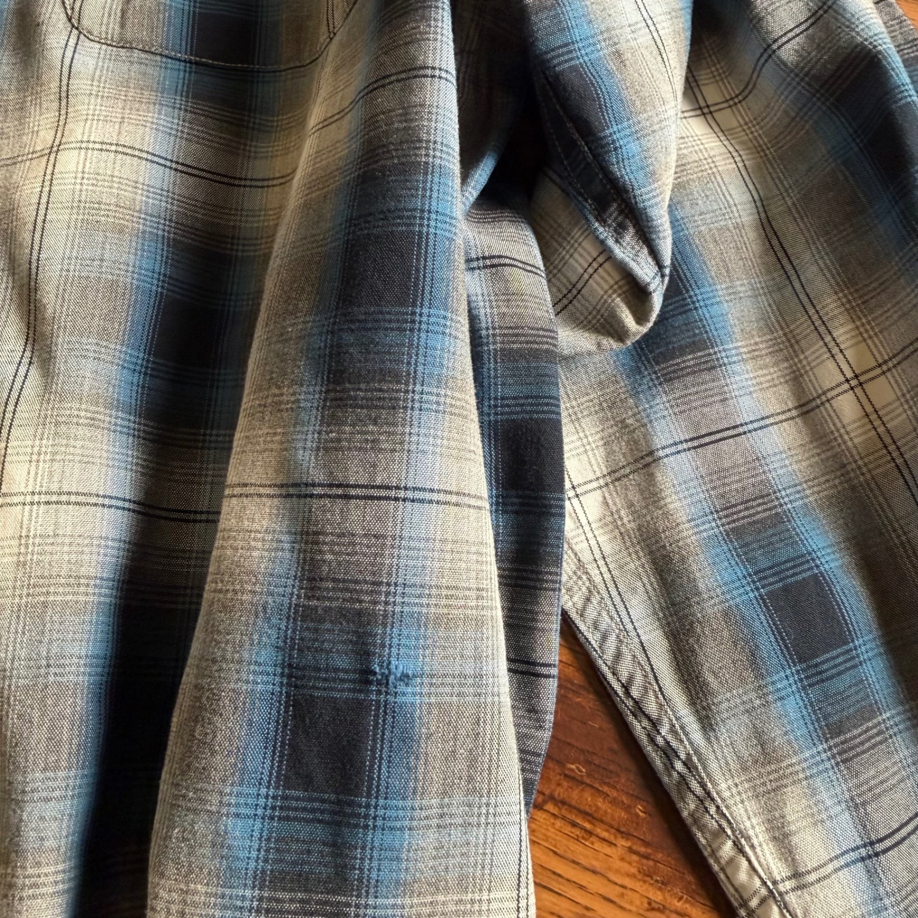 1990s POLO SPORT "Ombre Check" Cotton Rayon Shirt