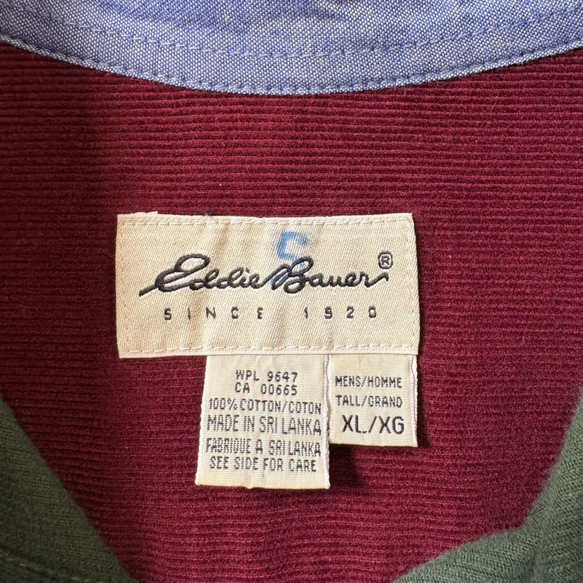 1990s Eddie Bauer Multicolor L/S Corduroy Shirt