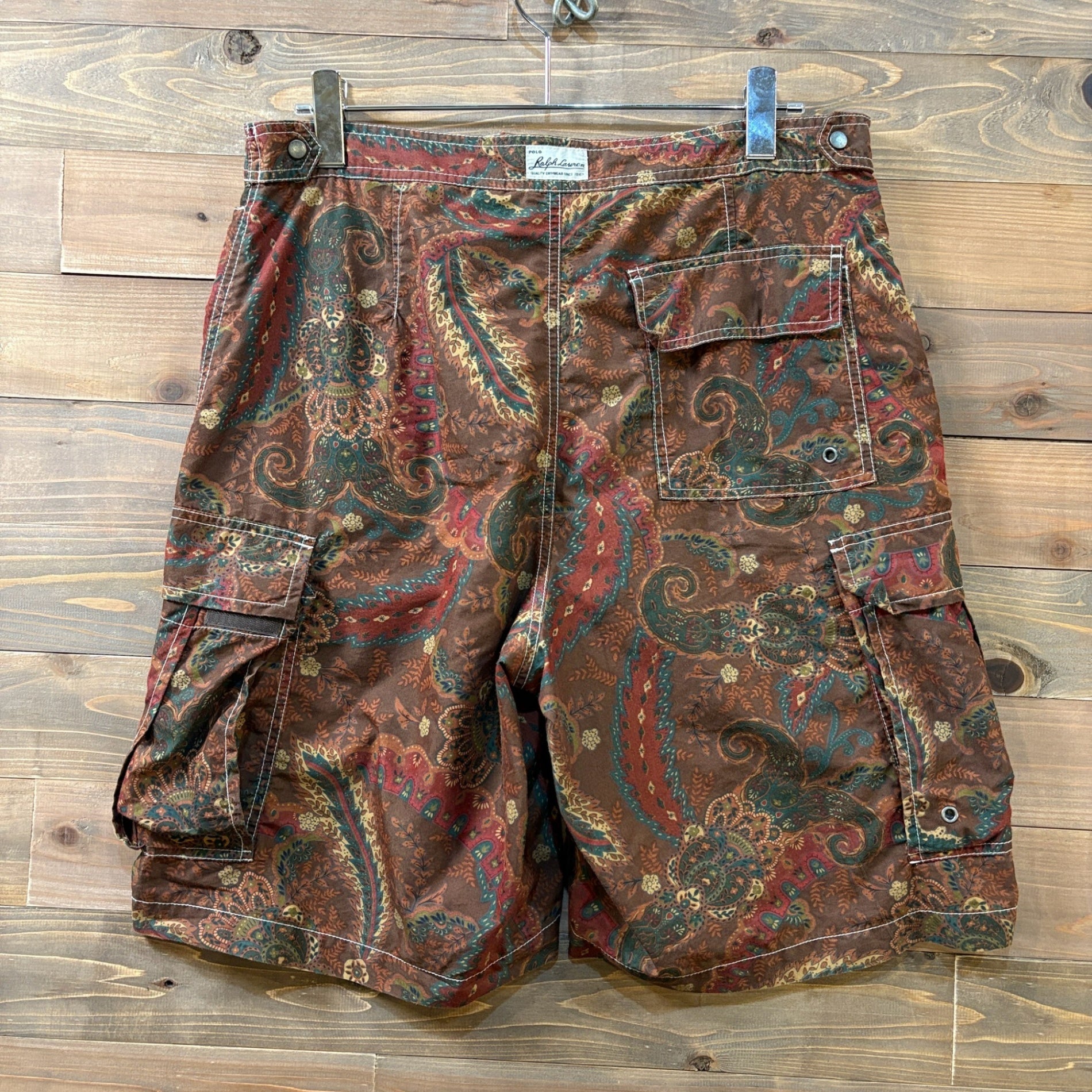 2000s Polo Ralph Lauren "Paisley" Swim Cargo Shorts