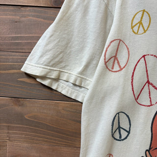 1990s Betty Boop Peace Mark All-Over Print T-Shirt