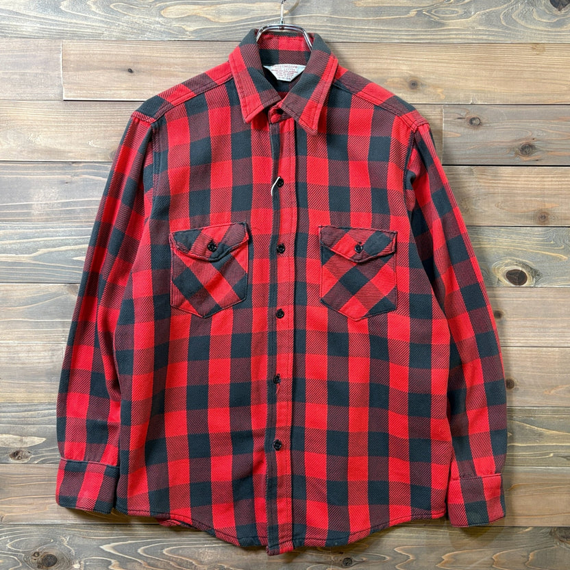 1980s FROSTPROOF "Block Check" Heavy Flannel Shirt