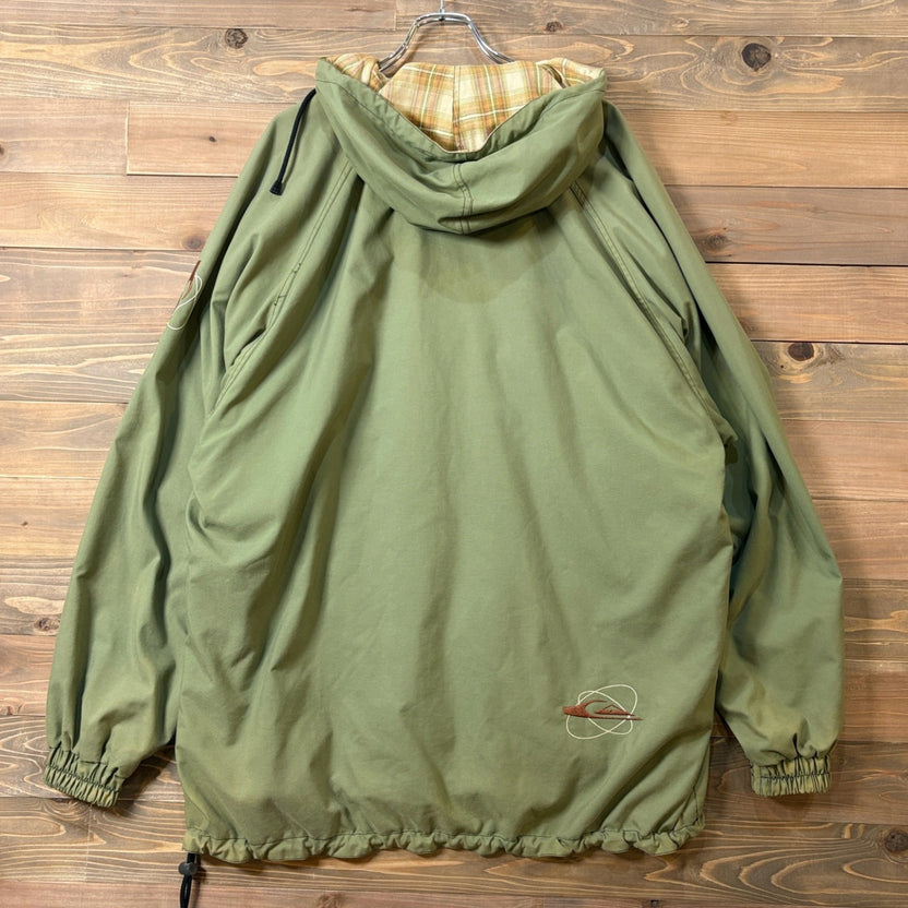 2000s Quiksilver ”Ombre Check” Reversible Anorak Hoodie