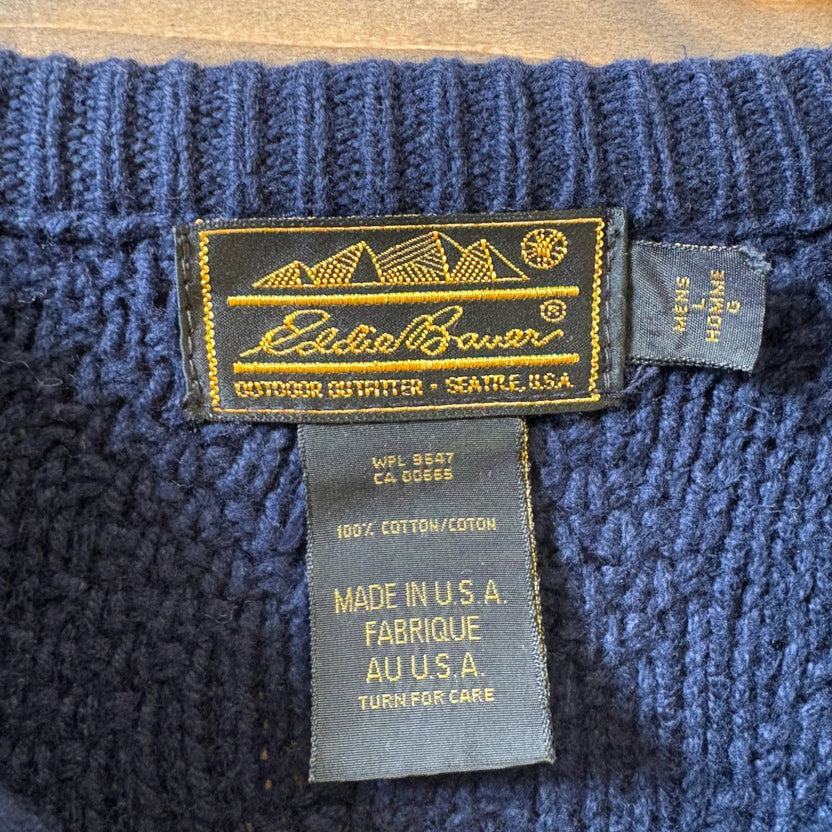 1980s Eddie Bauer "Color Block" Cotton Knit