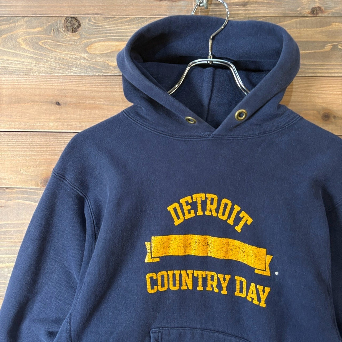 1980s Champion REVERSE WEAVE "DETROIT COUNTRY DAY" Hoodie