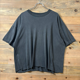 1990s Oneita Cut-Off Black T-Shirt Made in USA