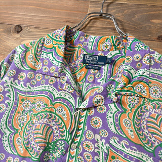 2000s Polo Ralph Lauren "ANDY CAMP" Paisley Open Collar Shirt