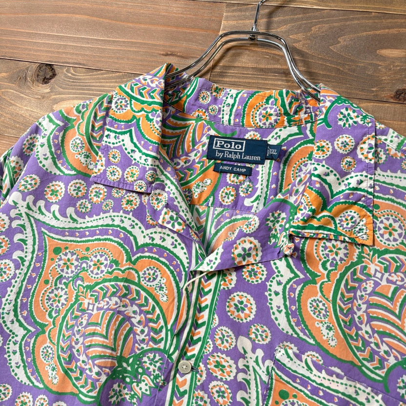 2000s Polo Ralph Lauren "ANDY CAMP" Paisley Open Collar Shirt