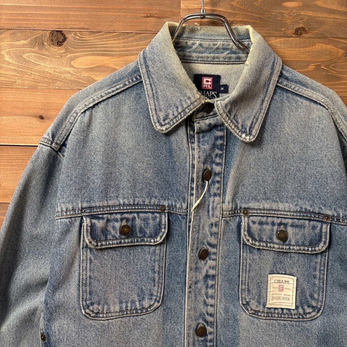 1990s CHAPS "Back Embroidery" 2nd Type Denim Jacket