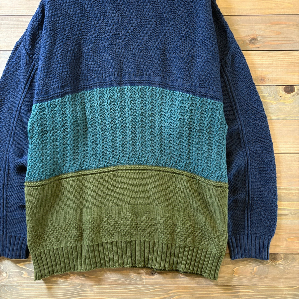 1980s Eddie Bauer "Color Block" Cotton Knit
