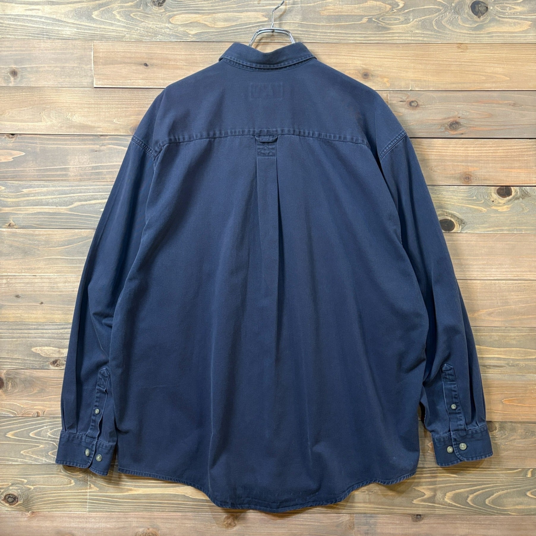 1990s Eddie Bauer "NAVY" B/D Shirt