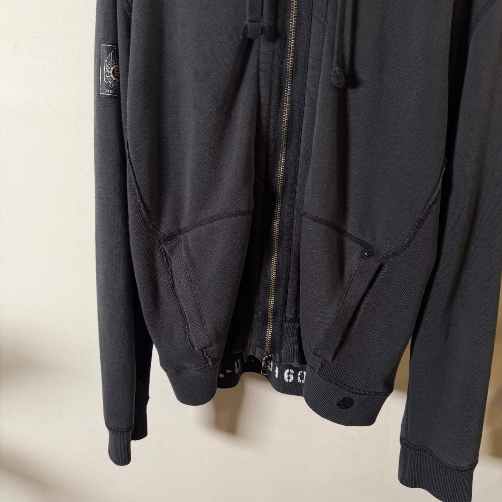 2000s Polo Ralph Lauren "BLACK" Double Face Zip-Up Hoodie