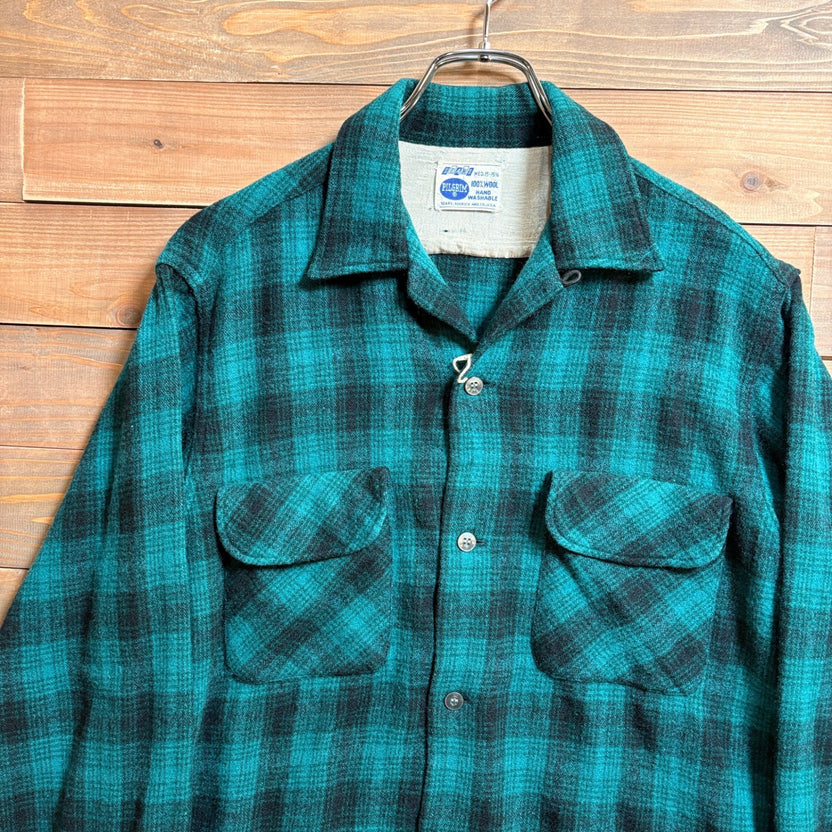 1960s Pilgrim "Ombre Plaid" Wool Shirt