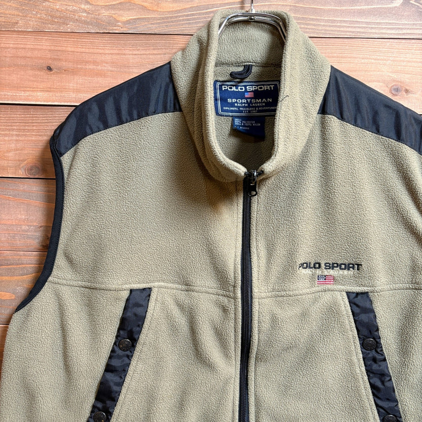 1990s Polo Sport "Nylon Panel" Fleece Vest
