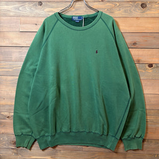 1990s Polo Ralph Lauren "Fade Green" Raglan Sleeve Sweatshirt