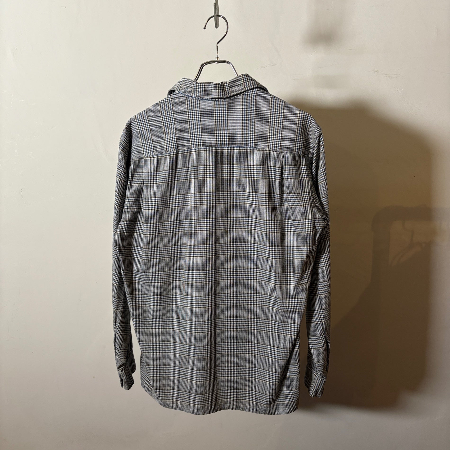 1960s McGREGOR "Glen Check" Open Collar Shirt