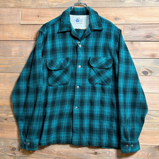 1960s Pilgrim "Ombre Plaid" Wool Shirt