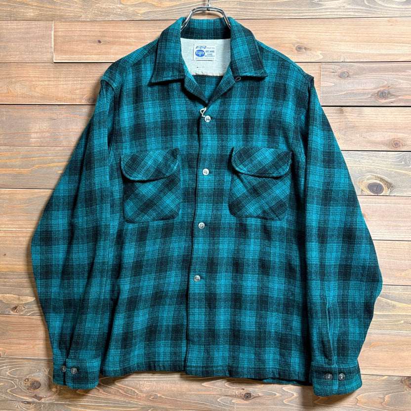 1960s Pilgrim "Ombre Plaid" Wool Shirt