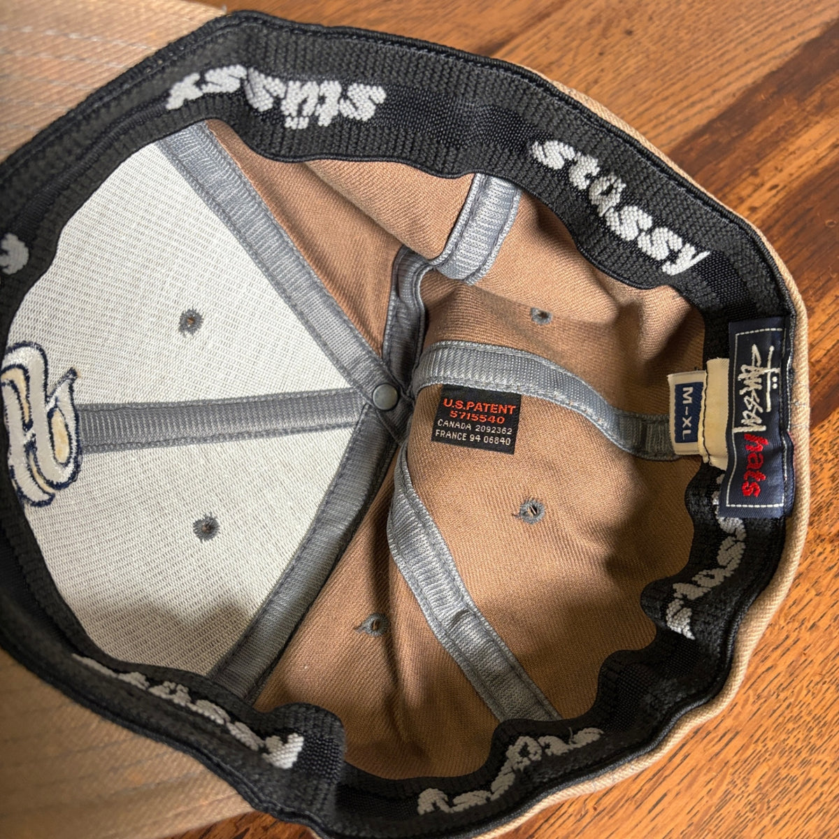 1990s STUSSY "OLD ENGLISH" Logo Baseball Cap