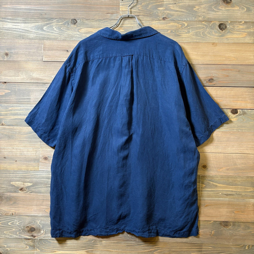 2000s Polo Ralph Lauren "Silk × Linen" Open Collar Shirt