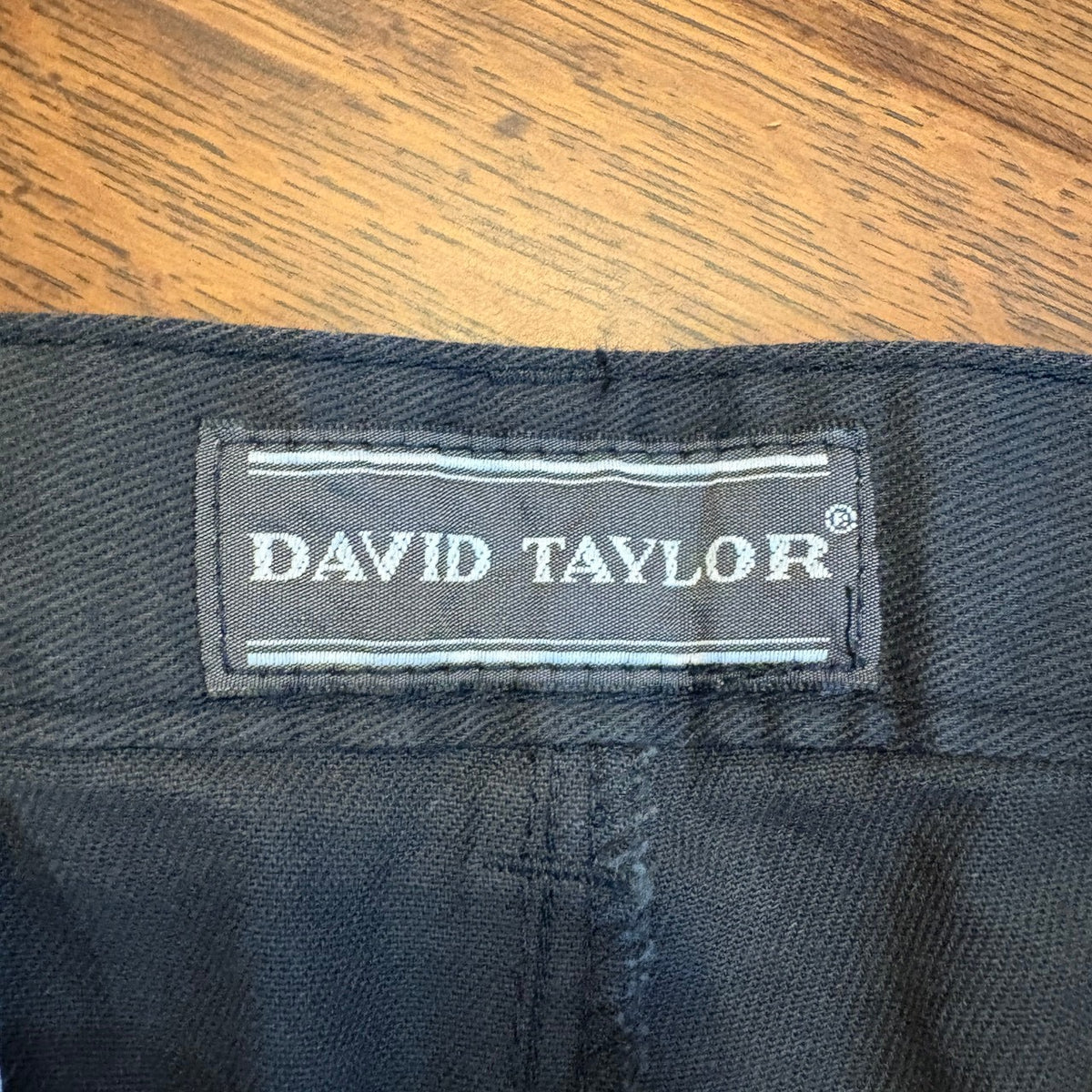 1990s David Taylor Made in USA Black Two-Tuck Pants