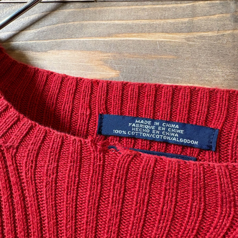 1990s “Tommy Hilfiger” Rib Knit Cotton Sweater