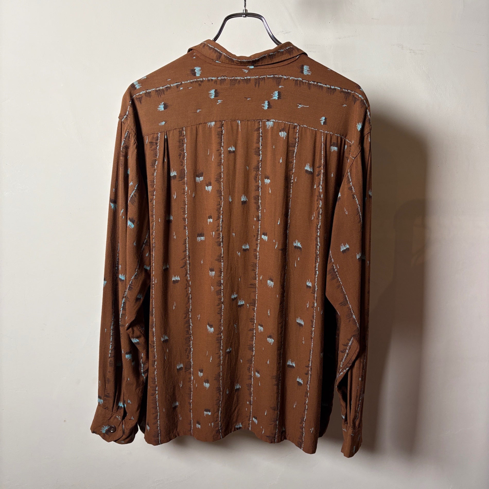 1950s~1960s PILGRIM "Atomic Pattern" Rayon Shirt