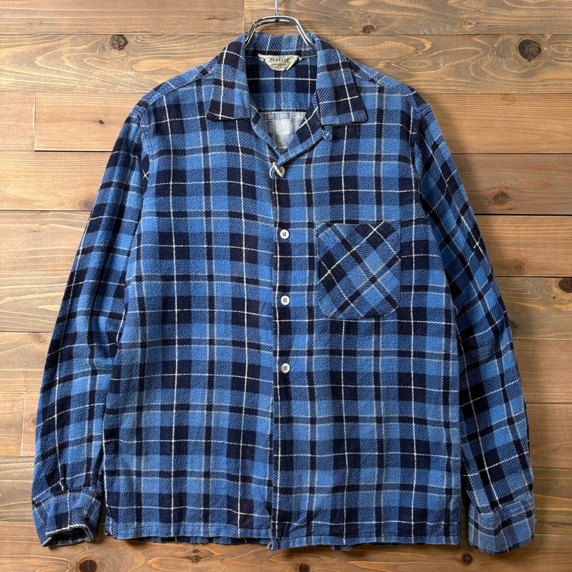 1950s Penney's "Blue" Printed Flannel Shirt