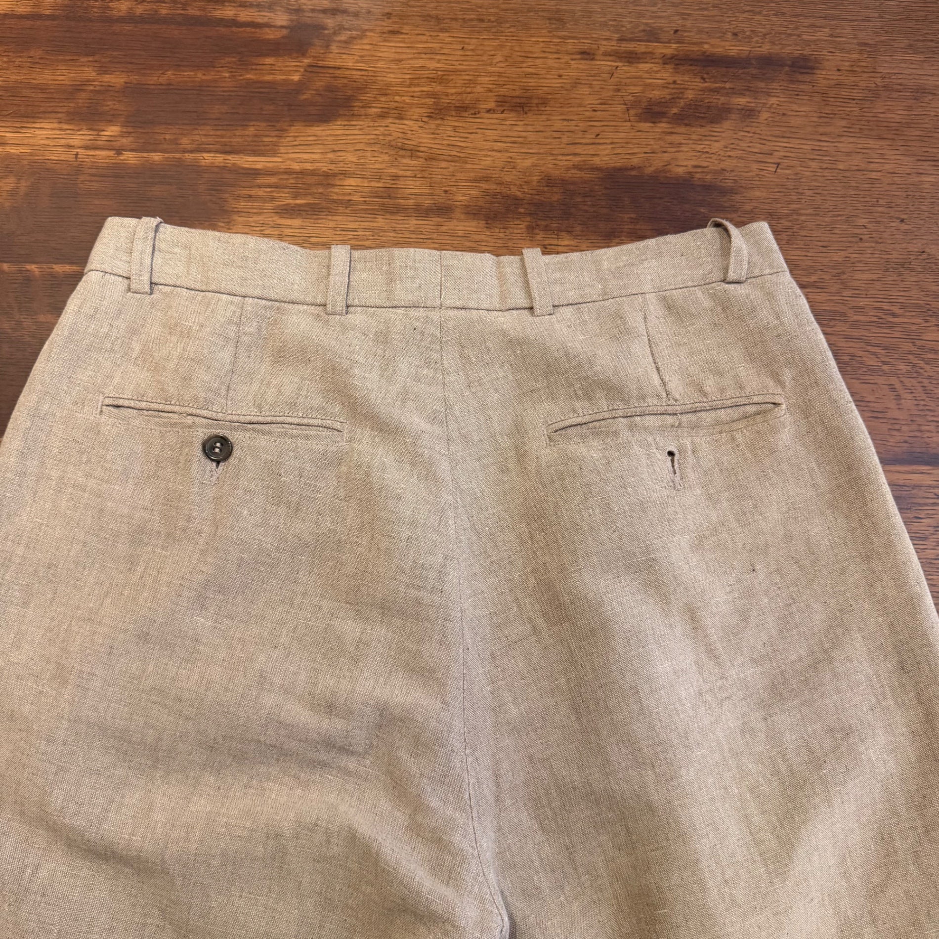 1990s J. RIGGINGS "Linen×Cotton" 2 Tuck Slacks