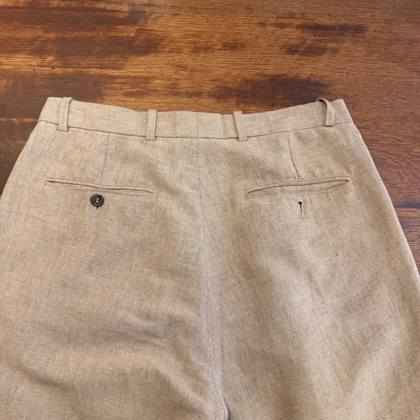 1990s J. RIGGINGS "Linen×Cotton" 2 Tuck Slacks