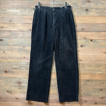 1980s Polo Ralph Lauren Made in USA Black Corduroy Pants 42 TALON