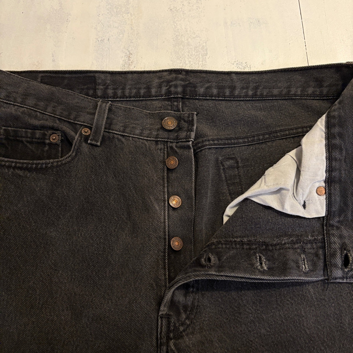 1990s Levi's 501 "Sulfur Black" Denim Pant