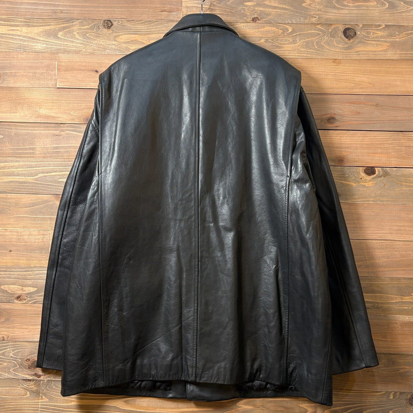 1990s~2000s Polo Ralph Lauren "Black" Leather Car Coat