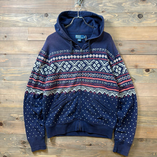 1990s Polo Ralph Lauren "Nordic” Thermal-Lined Hoodie