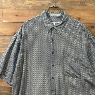 1990s~ PERRY ELLIS "Rayon" All-over pattern S/S Shirt