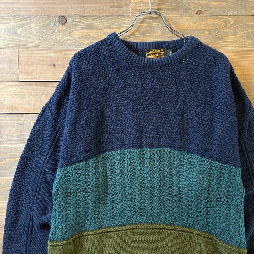 1980s Eddie Bauer "Color Block" Cotton Knit