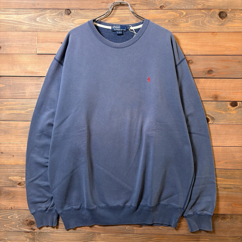 1990s Polo Ralph Lauren "ナス紺" Sun Fade Sweat