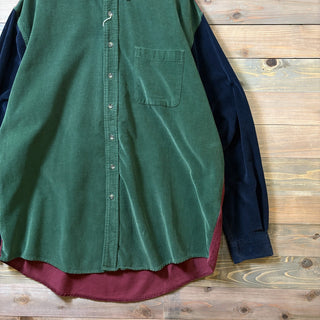 1990s Eddie Bauer Multicolor L/S Corduroy Shirt