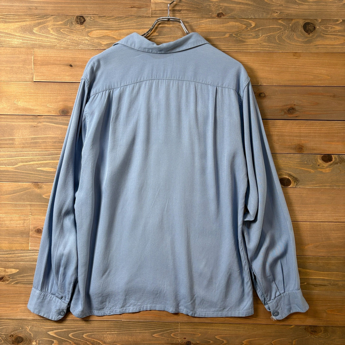 1950s TOWNCRAFT "SAXE BLUE" Rayon Gabardine Shirt