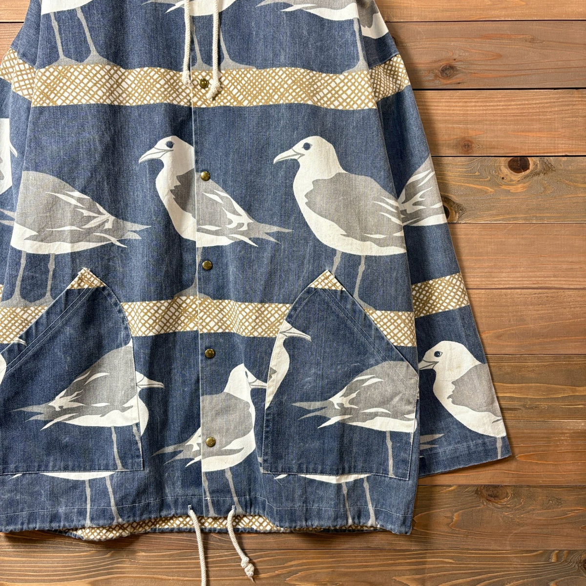 1990s ORVIS "Seagull Pattern" Michigan Rag Hoodie