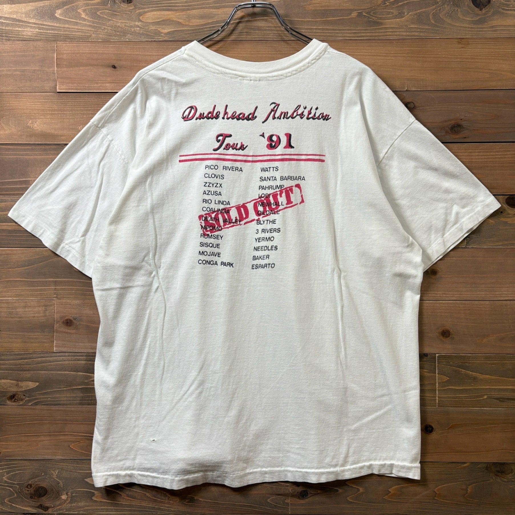 1990s Hanes GREATFUL DUDES "Dude head Ambition Tour '91" Band T-Shirt