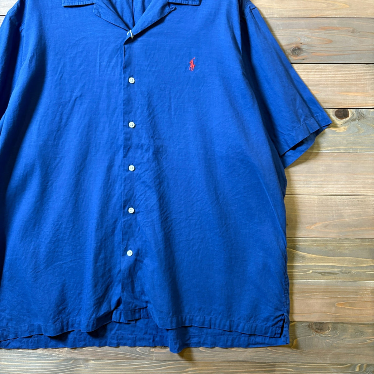 2000s Polo Ralph Lauren "LINEN × COTTON" Open Collar Shirt