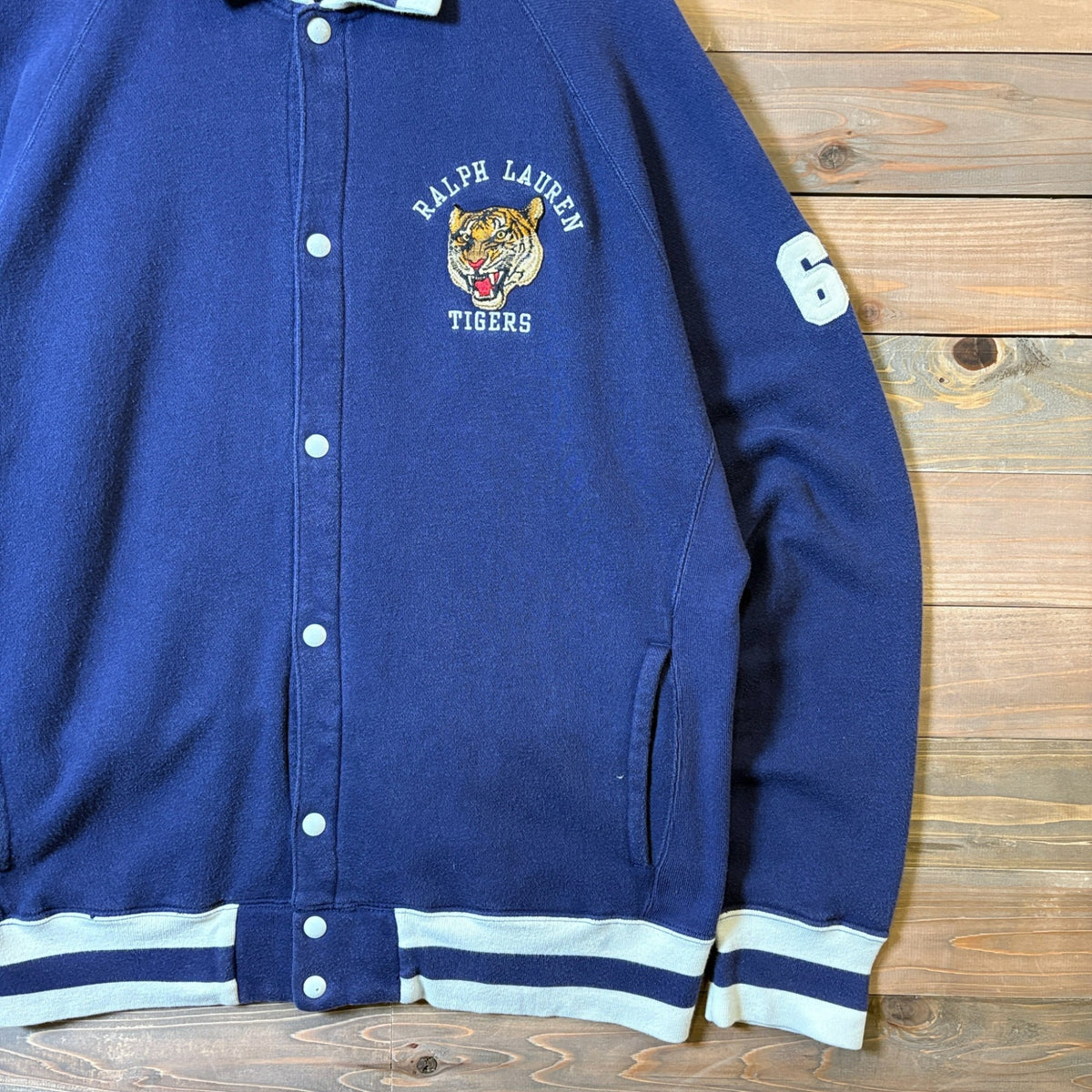 1990s Polo Sport "TIGERS" Sweat Varsity Jacket