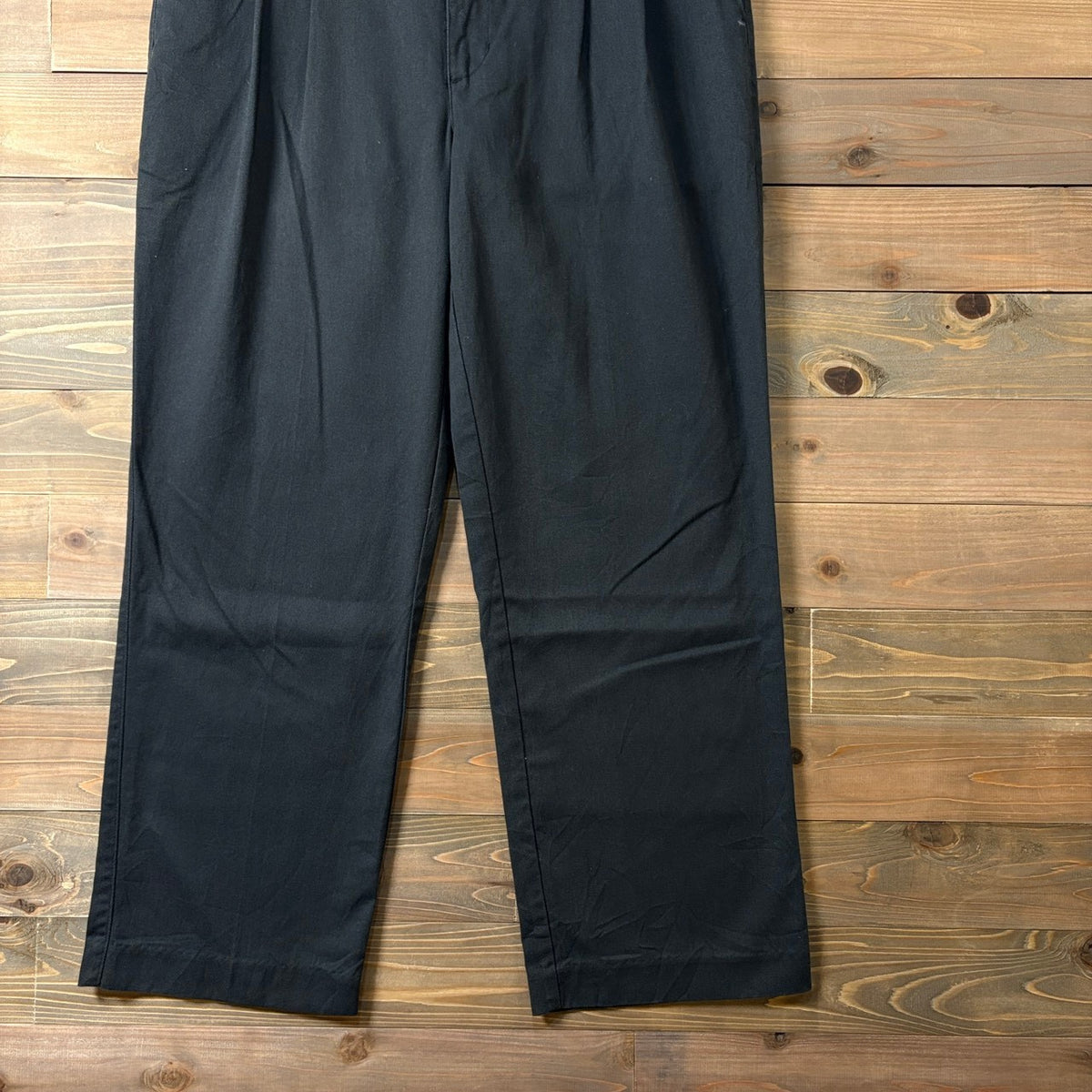 1990s David Taylor Made in USA Black Two-Tuck Pants